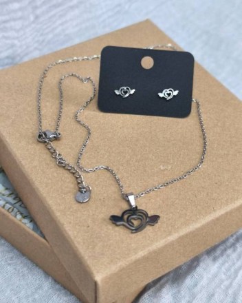 23  α  σετ κολιε σκουλαρικια ΚΑΡΔΙΑ ΦΤΕΡΑ (1)